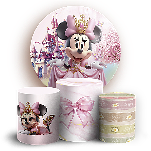 KIT Redondo e Trio - Minnie - Sublimado 3D