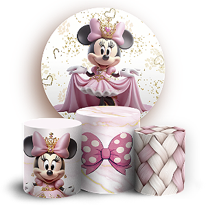 KIT Redondo e Trio - Minnie - Sublimado 3D