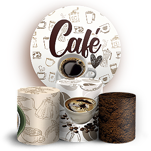 KIT Redondo e Trio - Café - Sublimado 3D