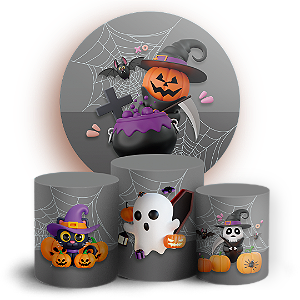 KIT Redondo e Trio - Dia das Bruxas Halloween - Sublimado 3D