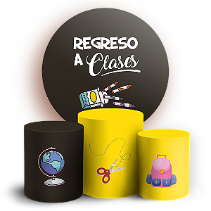 KIT Redondo e Trio - Regreso a Clases ES - Sublimado 3D