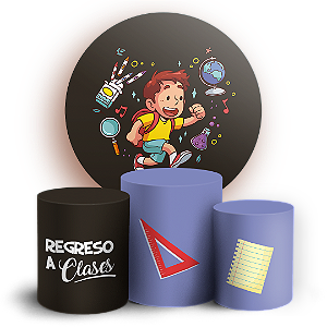 KIT Redondo e Trio - Regreso a Clases ES - Sublimado 3D