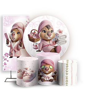 KIT Redondo Trio e Faixa - Capivara - Sublimado 3D