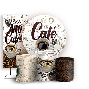 KIT Redondo Trio e Faixa - Café - Sublimado 3D