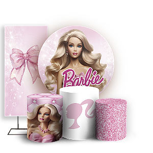 KIT Redondo Trio e Faixa - Barbie - Sublimado 3D
