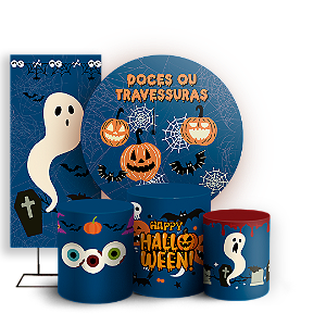 KIT Redondo Trio e Faixa - Dia das Bruxas Halloween - Sublimado 3D