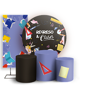 KIT Redondo Trio e Faixa - Regreso a Clases ES - Sublimado 3D