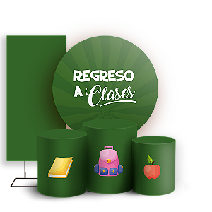 KIT Redondo Trio e Faixa - Regreso a Clases ES - Sublimado 3D