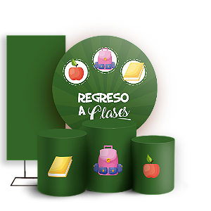 KIT Redondo Trio e Faixa - Regreso a Clases ES - Sublimado 3D