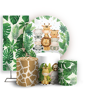 KIT Redondo Trio e Faixa - Safari - Sublimado 3D