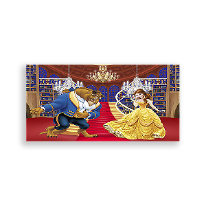 Painel Retangular - A Bela E A Fera - Sublimado 3D