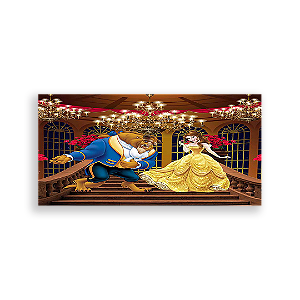 Painel Retangular - A Bela E A Fera - Sublimado 3D