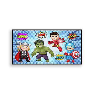 Painel Retangular - Baby Heróis - Sublimado 3D