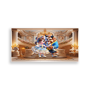 Painel Retangular - Bela E A Fera - Sublimado 3D