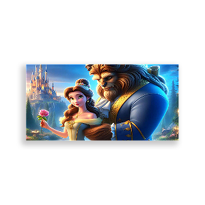 Painel Retangular - Bela E A Fera - Sublimado 3D