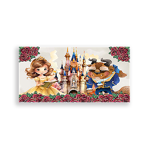 Painel Retangular - Bela E A Fera - Sublimado 3D