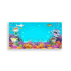 Painel Retangular - Bita Fundo Do Mar - Sublimado 3D