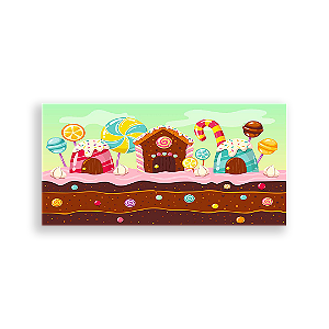 Painel Retangular - Candy Land - Sublimado 3D