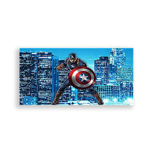 Painel Retangular - Capitão América - Sublimado 3D