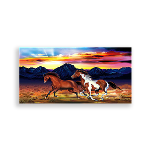 Painel Retangular - Cavalos - Sublimado 3D