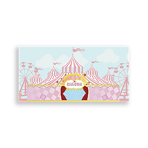 Painel Retangular - Circo Rosa - Sublimado 3D
