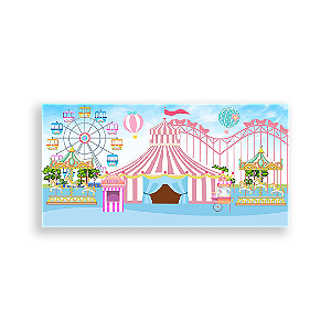 Painel Retangular - Circo Rosa - Sublimado 3D