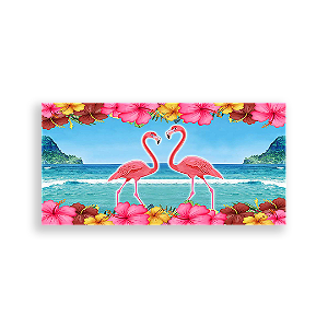 Painel Retangular - Flamingos - Sublimado 3D