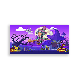Painel Retangular - Dia das Bruxas Halloween - Sublimado 3D