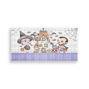 Painel Retangular - Dia das Bruxas Halloween - Sublimado 3D