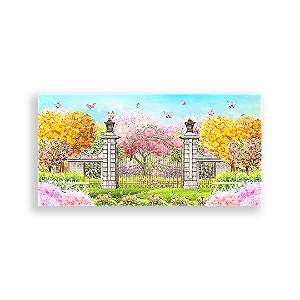 Painel Retangular - Jardim Encantado - Sublimado 3D