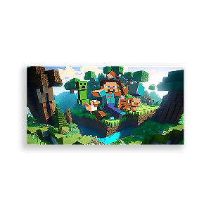 Painel Retangular - Minecraft - Sublimado 3D