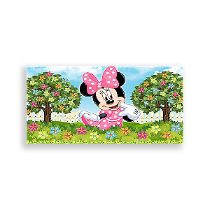 Painel Retangular - Minnie Rosa - Sublimado 3D