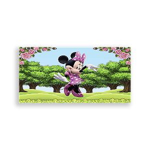 Painel Retangular - Minnie Rosa - Sublimado 3D