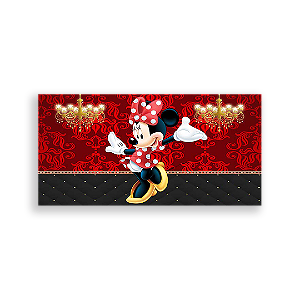 Painel Retangular - Minnie Vermelha - Sublimado 3D