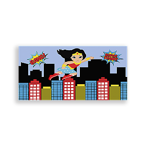 Painel Retangular - Mulher Maravilha - Sublimado 3D