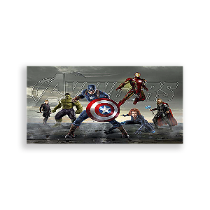 Painel Retangular - Os Vingadores - Sublimado 3D
