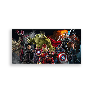 Painel Retangular - Os Vingadores - Sublimado 3D