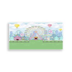 Painel Retangular - Parque De Diversões - Sublimado 3D