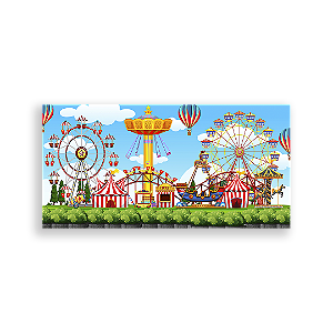 Painel Retangular - Parque De Diversões - Sublimado 3D