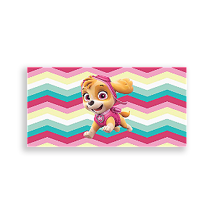Painel Retangular - Patrulha Canina Rosa - Sublimado 3D