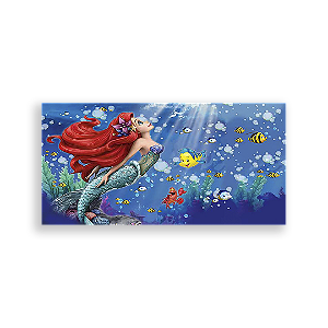 Painel Retangular - Pequena Sereia - Sublimado 3D