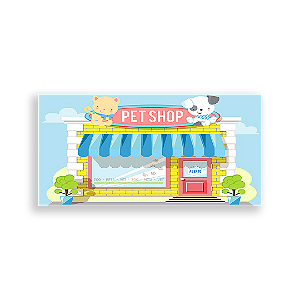 Painel Retangular - Petshop - Sublimado 3D