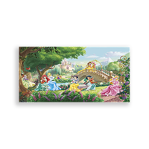 Painel Retangular - Princesas Disney Pets - Sublimado 3D