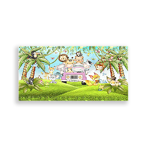 Painel Retangular - Safari Rosa - Sublimado 3D