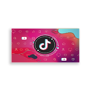 Painel Retangular - Tik Tok - Sublimado 3D