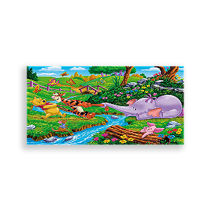 Painel Retangular - Ursinho Pooh - Sublimado 3D