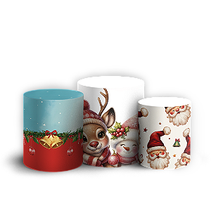 Trio Cilindro - Natal - Sublimado 3D