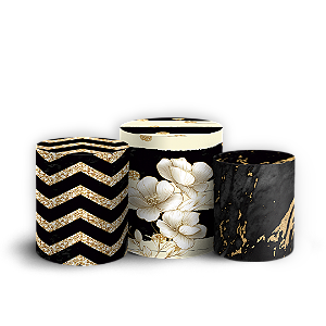 Trio Cilindro - Floral - Sublimado 3D