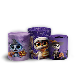 Trio Cilindro - Dia Das Bruxas Halloween - Sublimado 3D