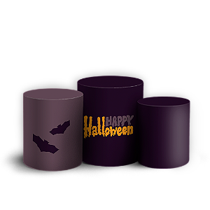 Trio Cilindro - Dia das Bruxas Halloween - Sublimado 3D